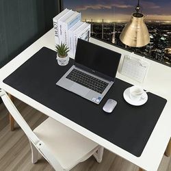 TEMU Large Waterproof Non-slip Laptop Mouse Pad - Pink Pvc Desk Mat For Office & Home Use, Durable & Easy To Clean, Aesthetics, Mouse Pads For Des