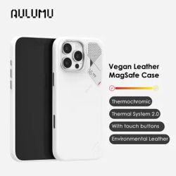 Aulumu A16 Vegan Leather Cooling for iPhone 16 Pro/Pro Max Case | with Cooling Fins | Luxury Comfort