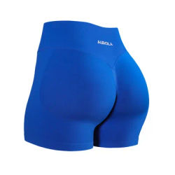 Aurola Yoga Shorts Impact Gym Shorts Women’s Fitness Sports Ribbed Band Yoga Shorts Workout Scrunch Butt Seamless Leggings