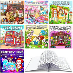 A collection of best-selling adult coloring books | Covering diverse themes such as European and Japanese styles