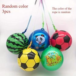 TEMU 3pcs Inflatable Soccer Balls With - Pvc Hand Pump Ball For Finger Agility Training, Reaction Control & Outdoor Play - Vibrant Mixed Colors (18+ Years)