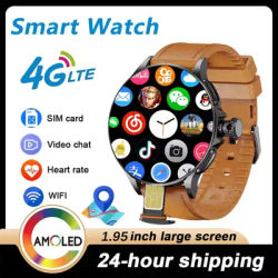 New 5G LTE Android Smart Watch GT200 1.95inch Amoled Smartwatch Men With Rotary Camera Touch encoder GPS WIFI 256GB Storage Rom