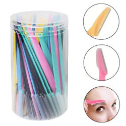 Wholesale 30 Pcs/Bottle Tlrimming Tools for Hair Removal Razors in Container - Idea Safe - Bladed Eyebrow Facial and Eye Brow