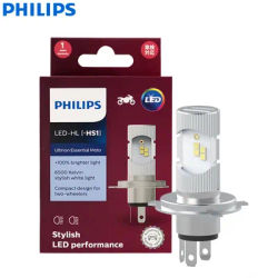 Philips-Ultinon Essential Moto HS1 LED, Lumière de Sauna, Moteur 6500K, Lampe Blanche, Lumineux, Faisceau Haut et Bas, 12V, 11636UEMbronch, 1Pc