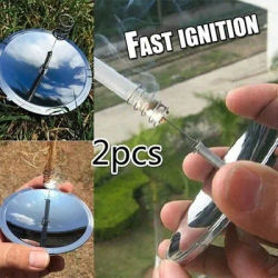 1/2pcs Camping Survival Solar Lighter Waterproof & Windproof Fire Starter EDC Outdoor Emergency Tool Gear Sport