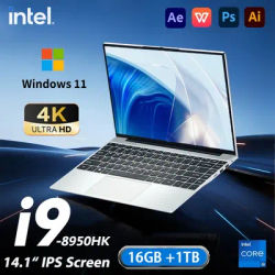 Intel Core i9-8950HK laptop 16GB RAM 2TB SSD laptops 1920*1080 Notebook computer i9-8950hk laptop 14.1-inch Office laptop