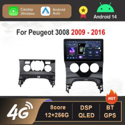 for Peugeot 3008 2009 - 2016 Intelligent Android14 Car Radio Video Player GPS Navigation 4G WiFi Auto Tools HD Touch Screen
