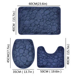 3PCS/Set Bath Mats Nonslip Soft Quick Dry Bathroom Soft Rugs Water Absorption Dry Fast Bath Mat Machine Washable For Home Floor