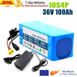 Batterie 10S4P, 36V, 100Ah, 1000W, haute puissance, 42V, 100Ah, avec BMS/30A Chrysler, chargeur de