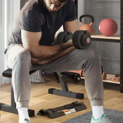 SPORTNOW 24KG Adjustable Dumbbells Set, 4-in-1 Weights Set with Storage Tray and Non-Slip Handle, Home Gym Fitness Equipment
