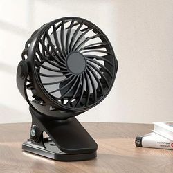 TEMU Portable Mini Clip Fan, Adjustable Angle, Usb Charging And Battery Powered, Operation, Lightweight Design Suitable For Desktop Or Handheld Use, Portable Fan
