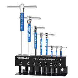 TEMU A T-handle Allen Wrench Set For Bicycles, Featuring Sizes 2, 2.5, 3, 4, 5, 6, 8, And 10mm, Made Of Steel For Inner Hexagon Bolts, Ideal For Bike Repairs.