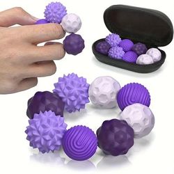 TEMU 8pcs Silicone Magnetic Ball Set With Silicone Grip Enhancer, Hand And Finger Exerciser, Strengthener And Grip Trainer, Creative Gift