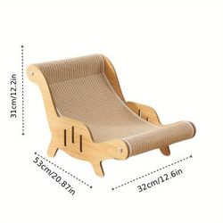 TEMU Sturdy Sisal Rope Cat Scratcher Chair - Durable, Scratch-resistant Casual Sofa With A Sturdy Structure And High-quality Large Cat Lounge Scratching Toy