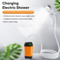 Portable Shower for Camping Electric Shower Pump IPX7 Water Resistant with Digital Display for Camping Hiking Backpacking Travel