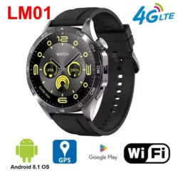 New LM014G5G Full Network Android Smart Watch 8GB+128GB SIM Card 1.43MOLED Dual Camera WiFi GPS Google Play Store
