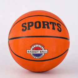 A teenager adult number 3/5/7 rotating basketball - brown high quality rubber material, very elastic - with sports logo and badg