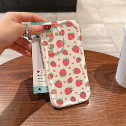 TEMU Heart Element Strawberry Phone Case Compatible With Galaxy A56 A26 A36 A55 A35 A06 A16 A05 A14 A24 A34 A54 A15 A05s A25 A23 A33 A53 A73 A13 4g 5g Shockproof Soft Tpu Back Cover.