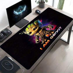 "TEMU 1pc Extra Large Mouse Pad With Stitched Edges - Vibrant "i Am " Design, Polyester Fabric, Gaming & Office Use, Great Holiday Gift For Fans, Gaming Mouse Pad"