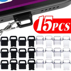 Couverture de port de USB-C souple bricolage facile à saisir bouchons anti-poussière Lightning couverture de type C bouchon anti-poussière pour iPhone AirPods Samsung Xiaomi