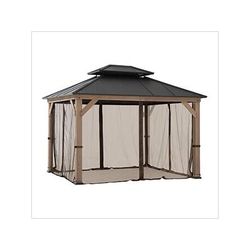Sunjoy Group Replacement Mosquito Netting for 10 x 12 Wood Frame Gazebo (Brown)