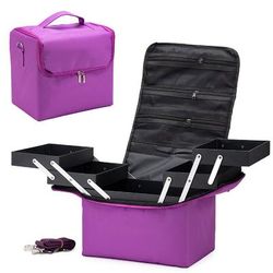 TEMU Extra Large Make Up Vanity Case Storage Box Organizer Cosmetic Travel Beauty Bag