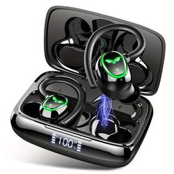 TEMU I21l Wireless Earphones, Stereo Surround Sound Earphones, Long Playback Sports Earphones, Ear With Built-in Microphone, Noise Cancelling Earphones For Exercise