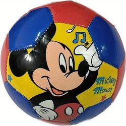 "TEMU & Mouse 2 Licensed Pvc Rubber Ball - Red, Blue, Yellow Soccer Ball Toy With " & " Design - Beach, Play, And"