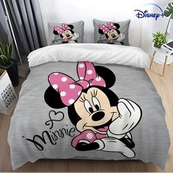 TEMU Valentine's Day Mouse & Mouse 3pcs Quilt Sets King Size Includes 1 Duvet Cover And 2 Shams, A Soft And Lightweight Bedding Comforter Set Suitable For All .