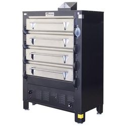 Peerless Ovens 2324P NG Floor Model Quadruple Pizza Deck Oven - Natural Gas, Stainless Steel, Gas Type: NG