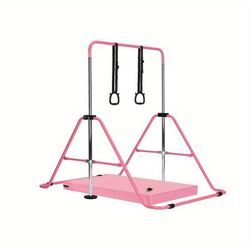 TEMU Gymnastics Bar Adjustable Gymnastics Bar Training Bar Gymnastics Equipment Gymnastics Bars For Home With Gymnastics Grips Wristbands Ground Nail Exercise Mat