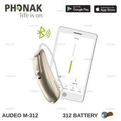 Apparecchi acustici Phonak Audeo M-312 RIC 312 Batteria Bluetooth Riduzione wireless del rumore Digitale 20 canali Computer programmabile