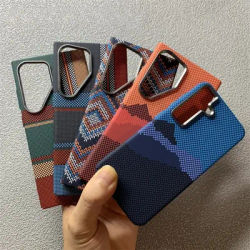 Carbon Relief Color Texture Magsafe Case For Samsung Galaxy S25 S24 Ultra S23 Fashion Metal Lens