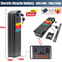 36V 48V 17Ah-20Ah Battery 18650 Lithium Rechargeable Battery Built-in Bms for Silverfish 250W-750W Bafang Motor Kit with Charger