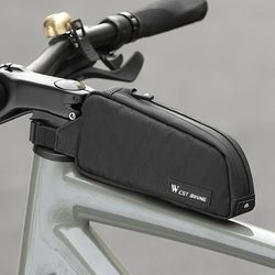TEMU West Biking Bicycle Top Tube Bag 1l Portable Cycling Front Frame Triangle Bag Tool Storage Pouch Lightweight Bike Bag Mtb Road Bike Accessories