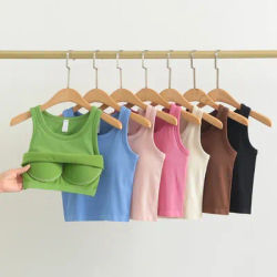 Women Workout Vest Ribbed Sports Underwear Training Sleeveless Sport Gym Tops Quick Dry Sportswear