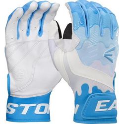 Easton Walk-Off Ethos Drip Adult Baseball Batting Gloves White/Blue