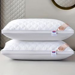 TEMU 2pcs/4pcs Hotel-style Quality Luxury Pillows For Sleeping (800g) Simple, Stylish, Elastic And Elegant, Suitable For Bedroom, Home, Living Room