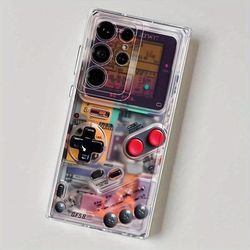 TEMU Transparent Soft Cover Phone Case Featuring Fun Game Consoles, Compatible With Galaxy Models Including S24, S25 Ultra, S25 Plus, S23 Fe, S23+, S22, S21, S20, S20+, Note 10+, And 20 Ultra.