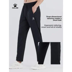 Kelme Men's Custom Training Football Pants Knitted Straight Sports Trousers Outdoor Running