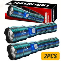 High Power LED Flashlights USB Rechargeable zoomable Light Emergency Torch Lamp For outdoor Camping Night fishing hiking lantern