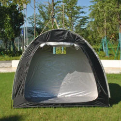 210D Silver Oxford Bike Tent with Window Spacious Storage for Bicycle, Tools, Waterproof UV Protection Outdoor Shelter