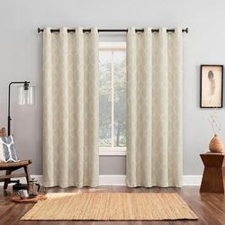 Wide Width Sun Zero™ Tollan 100% Blackout Panel by BrylaneHome in Taupe (Size 50" W 63" L)