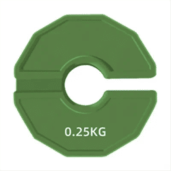 N18R 1 pièces plaques de micro-type de gymnastique haltère plaque de poids fractionnée plaques de poids fractionnées en caoutchouc changement supplémentaire vert 0.25KG