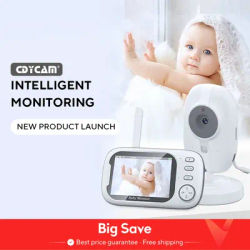 Cdycam Nuovo video wireless da 3,5 pollici Baby Monitor Visione notturna Monitoraggio della temperatura Audio bidirezionale Conversazione Baby Nanny Telecamera di sicurezza