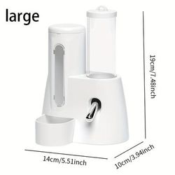 TEMU 2-in-1 Hamster Feeder And Water Dispenser Set - Pp Material, Uncharged, No Battery Needed - Ideal For Small Pets, Includes Food Bowl And Water Bottle, Pet Supplies|modern Feeder|durable Dispense