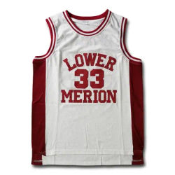 33 Lower Merion Headgear Men's Maroon High School Retro basketball Jersey Embroidered
