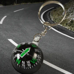 1pc Portable Lightweight Emergency Compass Outdoor Survival Keychain Ball Compass Tool Outdoor sports camping tools survival