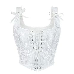 Retrò Vintage Medievale Rinascimento Corsetto Gilet Bustino Allacciato Floreale Jacquard Costume Per donna Celtico Fantasia Reale Natale Halloween Carnevale Feste Casual Quotidiano LARP Adulti