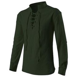 Medievale Steampunk 17° secolo Blusa / Camicia Pirata Vichingo Elfico Costume Per uomo Costumi da pirata Fantasia Mascherata Casual Quotidiano Adulti Camicia